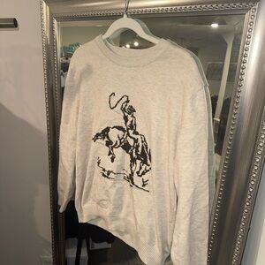 Women's Cream Graphic Sweater